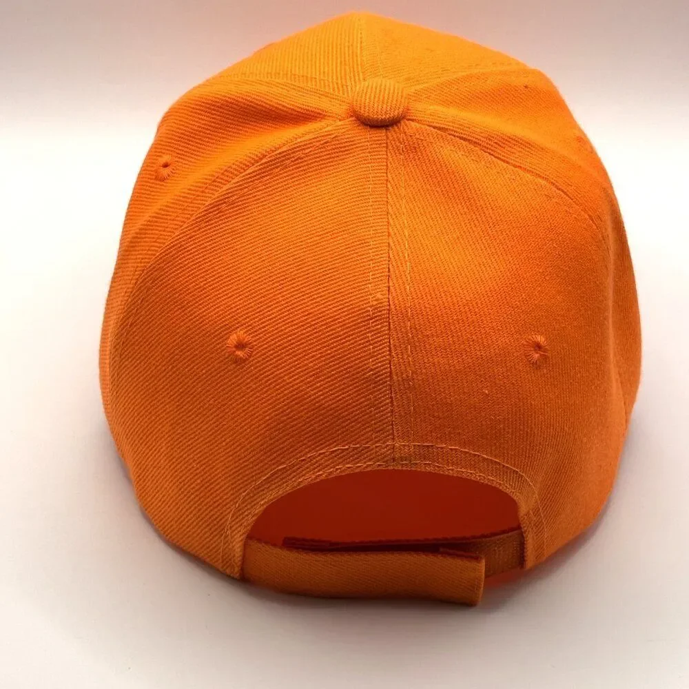 Miller High Life  Adjustable Hat Cap Blaze Orange w/ Red Miller High Life Patch